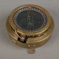 A WWII British RAF Type P8 compass, by A.M stores. No. 89407, reference No. 6A/C 726.