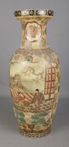 A very large Japanese Satsuma floor vase Hx61cm