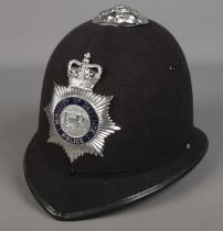 A Ministry of Defence police helmet.