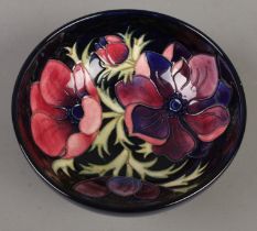 A Moorcroft pottery bowl in the Anemone design. Diameter (16cm)