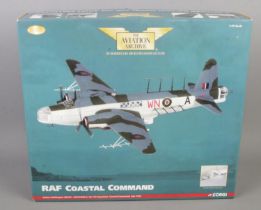 A boxed limited edition Corgi 'The Aviation Archive' 1:72 scale diecast model plane. RAF Coastal