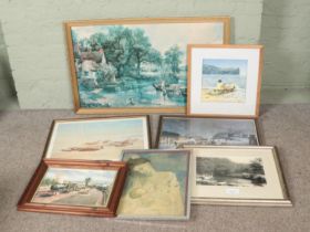 A collection of framed prints to include Eric Day 'Desert Storm', The Haywain, Picasso, etc.