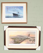 Two aviation prints. Includes a limited edition framed Adrian Rigby aviation print. Titled 'Pride of