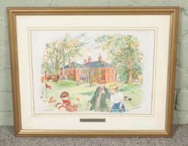 Colin Carr, framed watercolour titled 'Grimsby Golf Club'. Dated 1989. (29cm x 40cm)