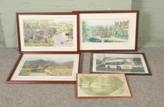 A collection of framed prints to include Graham Carver and Peter Symonds. Most depicting landscape