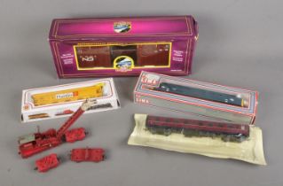 A small collection mostly boxed model railway locomotives to include Lima Royal Scots Grey, Bachmann