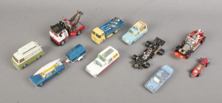 A collection of play-worn Corgi diecast vehicles, to include Chitty Chitty Bang Bang, Walls Ice