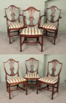 A set of six Rackstraw style dining chairs, including two carvers.