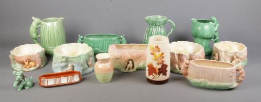 A large quantity of Sylvac ceramics, including 1514, 1513 and 1512 bowls, 1969 pixie jug, injured