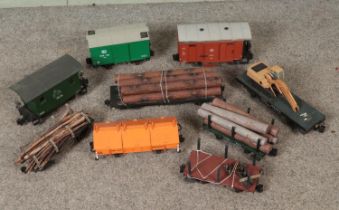 A collection of model railway G gauge rolling stock. Includes Lehman LBG and Bachman.