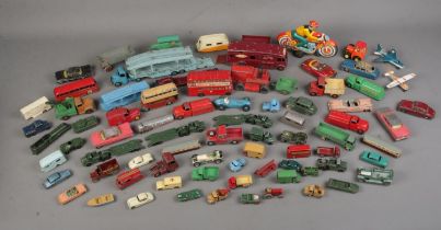 A large quantity of diecast vehicles mostly Dinky and Lesney examples.