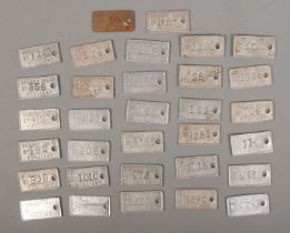 A good collection of miners tallies/pit checks, all marked for Denaby Main Colliery.