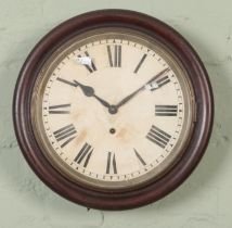 A mahogany cased Ansonia school clock.