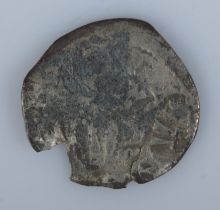 An Edward I silver hammered half penny, notched (1272-1307).