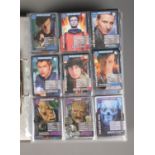 A folder of Doctor Who trading cards to include near complete set of Monster Invasion cards, Alien