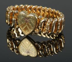 A Pitman and Keeler American Queen sweetheart bracelet featuring expandable strap.