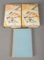 Ian Fleming, three James Bond hardback books. Includes first edition Thunderball and two On Her