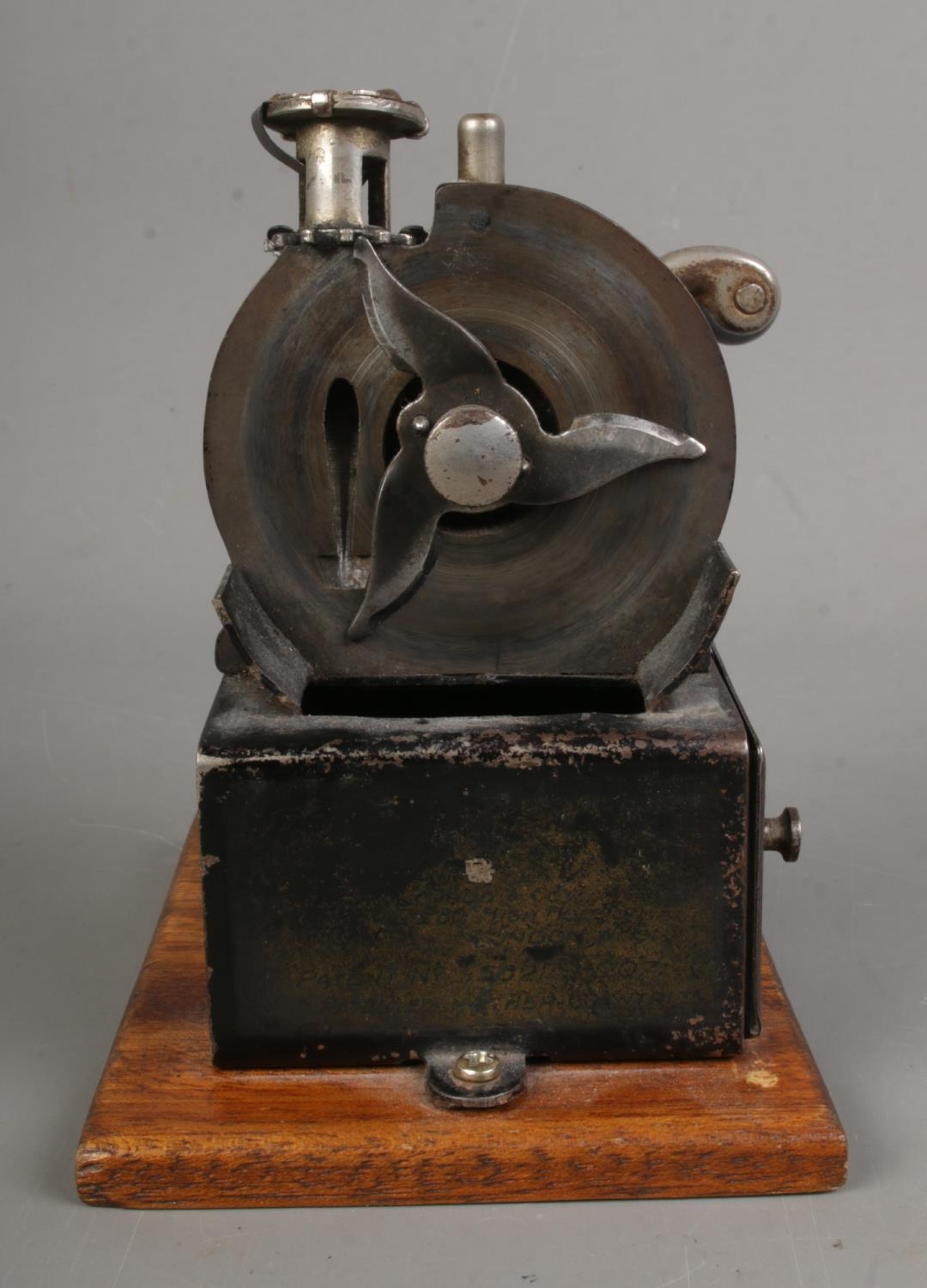 An early 20th century Mabie Todd & Co mechanical pencil sharpener.
