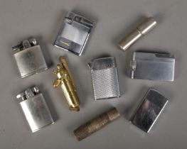 A quantity of lighters including Zippo, Ronson and Prince examples.