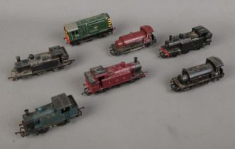 A collection of Hornby and Tri-Ang model railway locomotives to include LMS 7414, D4093, 47606,