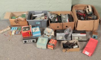 Four boxes of model railway electronics. Includes Marklin, Fleischmann, Hornby Zero 1 Master Control