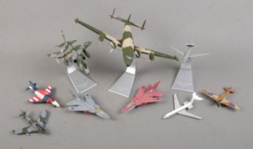 A collection of diecast model aircraft, to include Corgi US Modern Warfare Lockheed Super