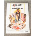 A James Bond 'Live and Let Die' film poster. (99cm x 69cm)