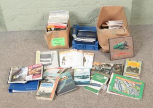 Three boxes of assorted books mostly model railway and military themed to include Del Prado Napoleon
