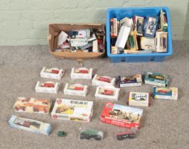 Two boxes of assorted diecast vehicles to include Lesney, Royal Mail Commemorative Collection,