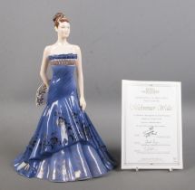 A limited edition Royal Worcester figurine; 'Midsummer Waltz'. Number 389/7500. With certificate.