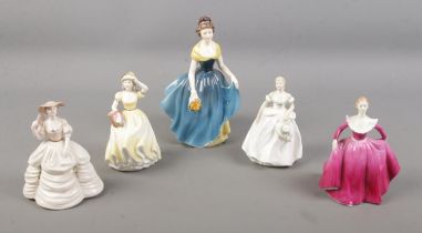 A collection of Coalport figurines including Joanne, Claire, Danielle & Penny together with Royal