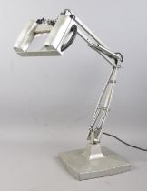 A Herbert Terry 1431 model Anglepoise light 'The Anglepoise', with magnifying panel. In working