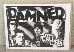 A Damned 'Neat Neat Neat' poster. (60cm x 83cm)