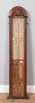 A 19th century mahogany cased Admiral Fitzroys barometer. Length 107cm.