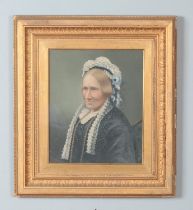 A 19th century gilt framed oil on panel, portrait of a lady. Signed J Cooper and dated 189?. 29cm