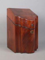 A Georgian mahogany knife box. Having inlaid star motif to inside of lid. Height 36.5cm, Width 22cm,