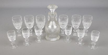 Two sets of Waterford Crystal glasses and a decanter in the 'Colleen' design. Comprises of seven