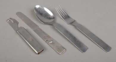 A German Third Reich military field cutlery set.