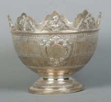 A Victorian silver Monteith bowl bearing cartouche for The McKenna Cup. Assayed London 1879 by