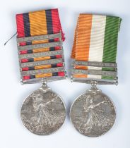 A pair of South Africa Boer war service medals awarded to Driver J Hargreaves, 12731, Army Service