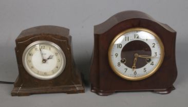 Two vintage bakelite cased clocks to include Smiths Enfield and electric Ferranti example.