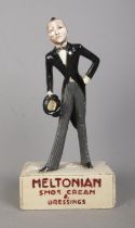 A Meltonian Shoe Cream & Dressings advertising display. Height 22cm.