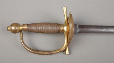 An officer's dress sword with scabbard. Similar to an 1840 American Civil War period example. Having