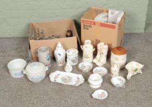 Two boxes of assorted ceramics to include Royal Doulton Inspiration and a large collection of