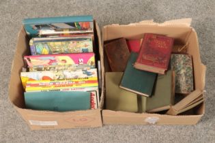 A collection of books and annual including Dandy and Topper annuals aswell as old books such as In