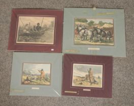 A collection of engravings to include Harrison Weir and hand coloured Samuel Carter examples. All