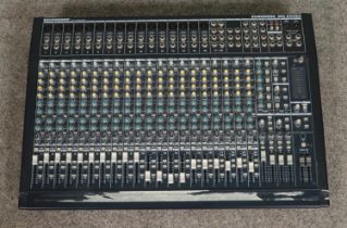 A Behringer Eurodesk MX 2442A 24 channel analogue mixing desk.