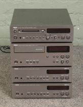 A Yamaha stacking Hi-Fi system consisting of MDX-9 Minidisc recorder, Kx-10 Cassette Deck and two