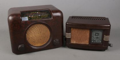 Two vintage bakelite radios including a Bush example.