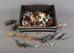 A good collection of Britains composite animals to include domestic and safari examples.